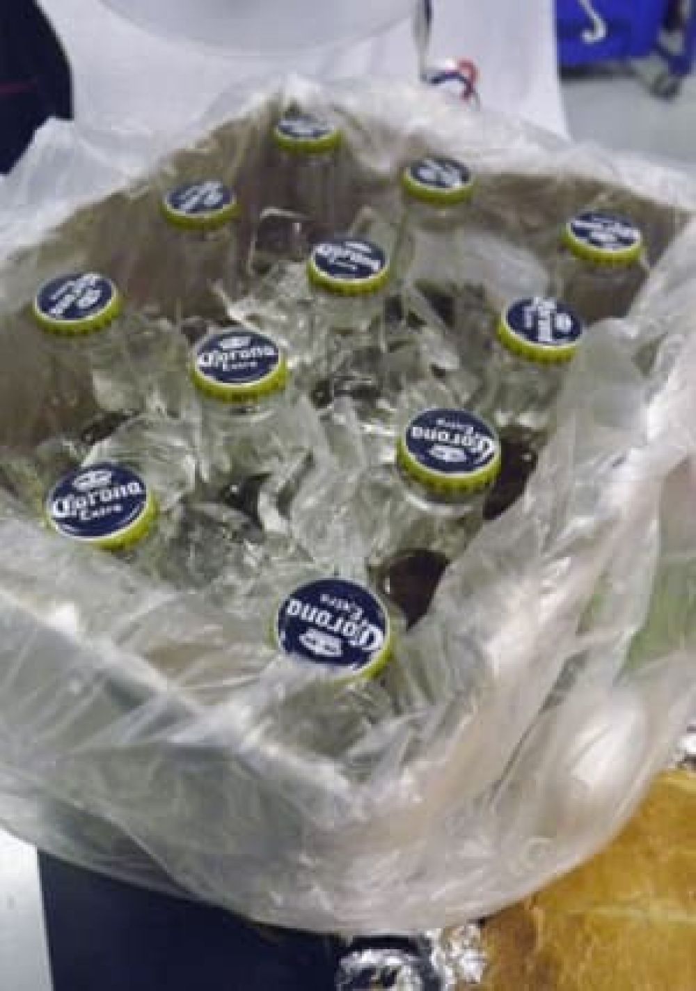 Turn a case of beer into a toss-away drink cooler