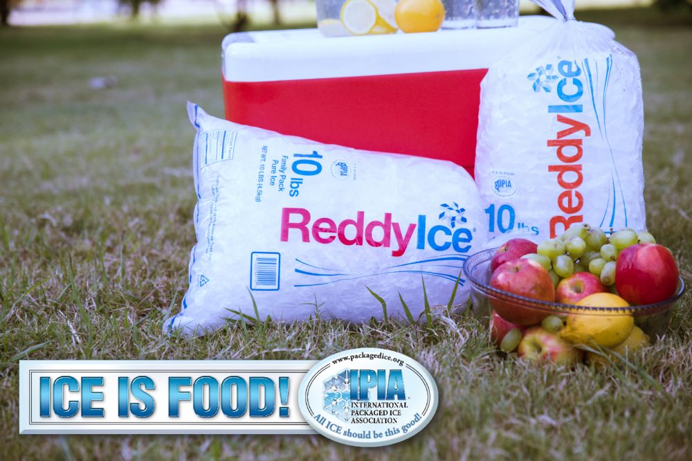 Bags of Reddy Ice with Fruits