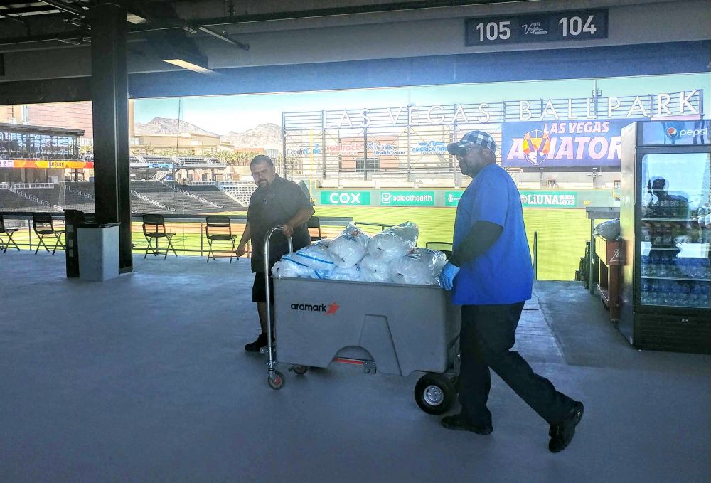 Cart of Ice Cubes in Las Vegas