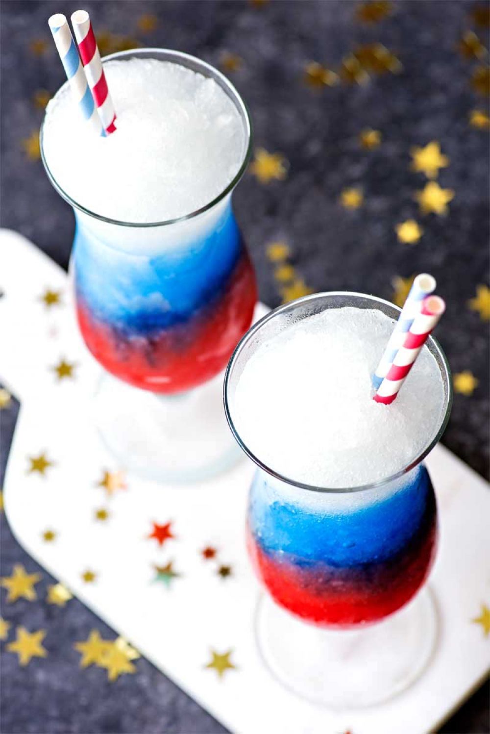 Red, White, and Blue Vodka Lemonade Slush