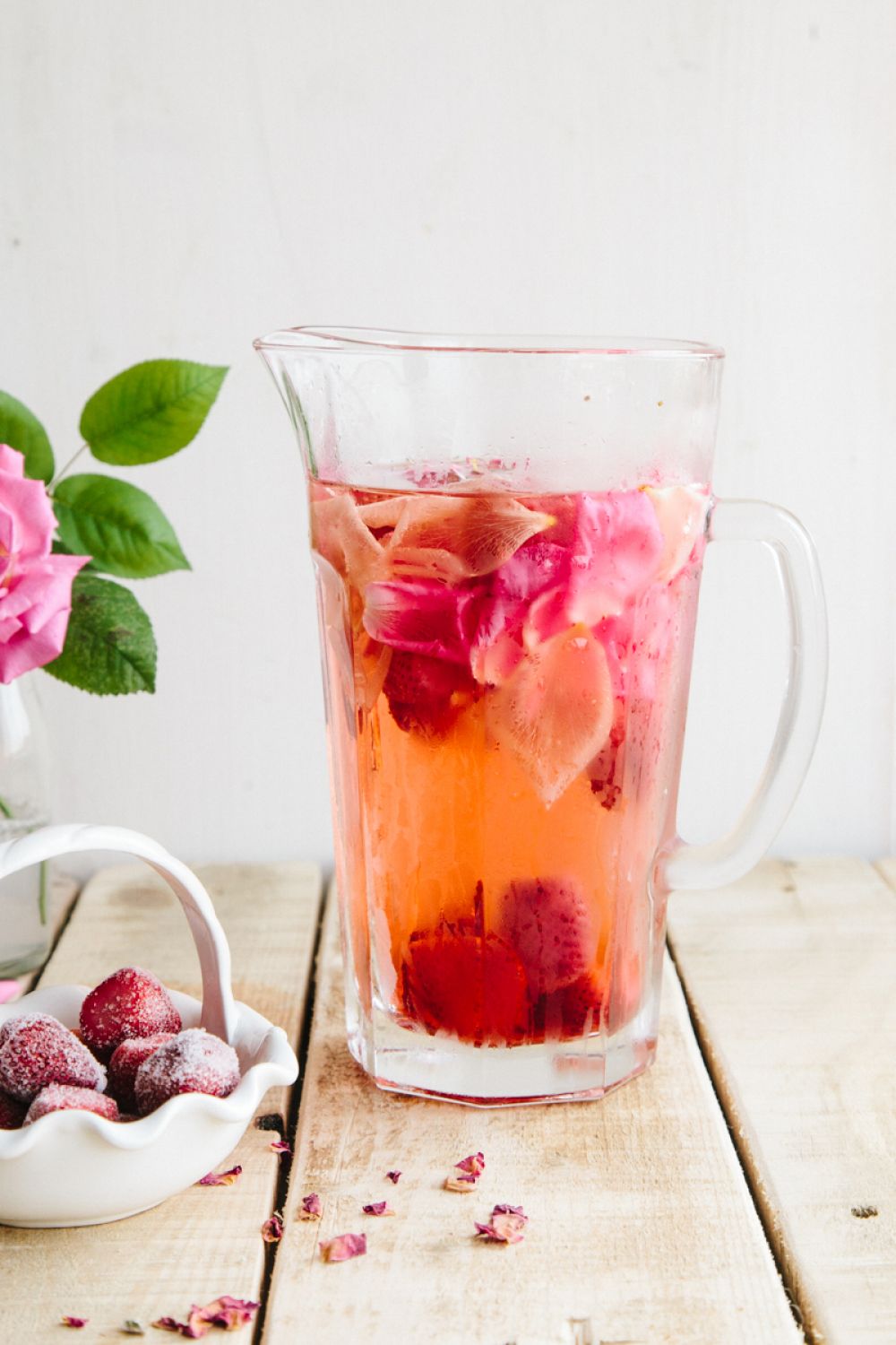 Rose, Lemon & Strawberry Infused Water