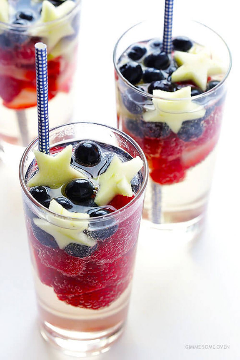 Sparkling Red, White and Blue Sangria