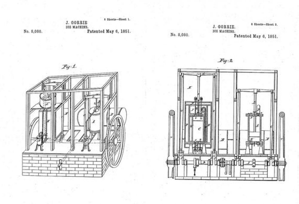 Gorrie’s patented ice machine